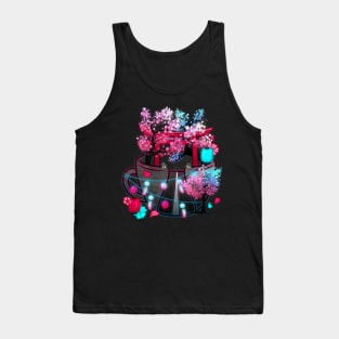 Cyberpunk Sakura Teacup Tank Top